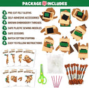CiyvoLyeen Sloth Sewing Craft Kit Jungle Animal DIY Craft Sewing Kit for Girls and Boys Educational Sewing Kits for Kids Age 8 9 10 11 12 Craft Kit Includes 8 Projects by TinyTreasures Baby Boutique