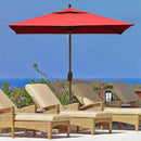 EliteShade USA 10-Year-Non-Fading Sunumbrella 6x6Ft Square Market Umbrella Patio Outdoor Table Umbrella with Ventilation(Logo Red) by GreenHaven Gardens