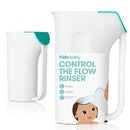 Frida Baby Control The Flow Bath Rinse Cup, Tear Free Rinser to Wash Hair and Body with Easy Grip Handle and Removable Rain Shower, Made in USA by TinyTreasures Baby Boutique