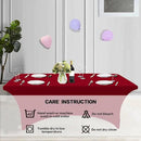 IVAPUPU 6FT Table Cloth for Rectangular Fitted Events Stretch Burgundy Table Covers Washable Cover Spandex Tablecloth Protector for Party, Wedding, Cocktail, Banquet, Festival by CozyNest Decor