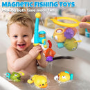 Baby Bath Toys for Kids Ages 1-3, Magnetic Fishing Games with Floating Bathtub Wind-Up Toys & Fishing Net, Fishing Rod Water Pool Toys for Toddlers 1-3 by TinyTreasures Baby Boutique