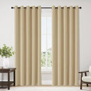 ChrisDowa Blackout Curtains 70 inches Wide for Bedroom - 2 Panels Set Extra Wide Grommet Thermal Insulated Room Darkening Curtains for Living Room (Biscotti Beige, 70 x 84 Inch) by CozyNest Decor