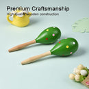 Maracas for Adults Kids Babies, Wooden Maracas Shaker Musical Instrument, Green by TinyTreasures Baby Boutique
