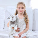 CU-MATE Interactive Plush Schnauzer Dog Toy,Companion Robot Dog Pets,Handmade Weighted Stuffed Animals,Electronic Toy with Walking/Barking/Wagging Tail/Talking by TinyTreasures Baby Boutique