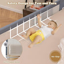 BABY JOY Double Sided Bed Rail Guard, 2 Pack, Extra Long, Swing Down for Convertible Crib, Folding Baby Safety Bedrail for Kids Twin Full Size Queen King Mattress, Rails for Toddlers (Light Gray, 71") by TinyTreasures Baby Boutique