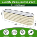 8 X 2 X 1.4Ft Raised Garden Beds Kits, Galvanized Raised Garden Beds Outdoor Planter Box for Vegetables, Gardening, Flowers, Fruits etc(Ivory) by GreenHaven Gardens