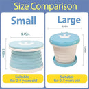 SunnySmile Travel Potty for Toddler, Portable and Foldable Toilet, Apply to Seat Emergency Toilet for Car, Camping, Outdoor, Indoor (green, large) by TinyTreasures Baby Boutique