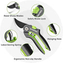 WORKPRO Garden Pruning Shears 2 Pack, 8" Bypass Pruning Shears and 6.25" Straight Garden Scissors, Premium Plant Shears, Garden Clippers Hand Tools for Cutting Flowers, Trimming Plants, Picking Fruits by GreenHaven Gardens