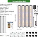 wolezek Grow Light Strips for Indoor Plants, 420 LEDs Full Spectrum Plant Light for Indoor Growing with Upgared 4/8/12/16H Auto Timer, Grow Lamp Bar for Seedling Succulent, 13.8 Inches, 4 Pack by GreenHaven Gardens