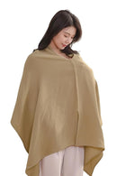 2-Pack Nursing Covers for Breastfeeding, 100% Organic Cotton Muslin Breastfeeding Cover, Multi-Use Nursing Scarf, Car Seat Canopy, Stroller Cover, Soft Breathable Baby Blanket Khaki Brown by TinyTreasures Baby Boutique
