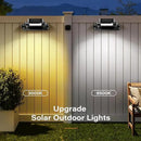 200LM Solar Wall Lights Outdoor 6 Colors, 2200mAh Long Lasting Solar Powered Deck Lights, 360° Adjustable Porch Light IP65 Waterproof, Glass Panel Fence Light for Gutter, Step, 2 Pack by CozyNest Decor