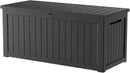 270 Gallon Lockable Resin Deck Box, Waterproof & UV-Resistant Outdoor Storage Box for Outdoor Cushion Storage, Garden Tools & Pool Accessories Storage, Black by CozyNest Decor