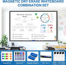 H-Qprobd 6'x4' Large Magnetic White Board Dry Erase Whiteboard with Black Aluminum Frame, 72"X48" Magnet Presentation Wall Boards for Office, Classroom, School, Home by TinyTreasures Baby Boutique