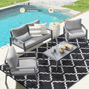 Outdoor Plastic Straw Rug, Waterproof Mat, Washable Large Floor Mat and Rug for Outdoors, RV, Beach, Patio, Camping, Backyard, Deck, Picnic, Indoor Outside (5x8ft,Lantern/Black&White) by GreenHaven Gardens