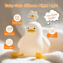 Cute Duck Night Light for Baby, Kids, Toddler, Ambient Nursery Nightlight, Soothing Lamp 3 Level Dimmable, Sleeping Accompanion for Bedroom Bedside, Rechargeable Battery, 30 Min Timer Off by TinyTreasures Baby Boutique