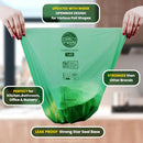 RAYTID 120 Counts 1.6 Gallon (1.6-1.75-2 Gal) Compost bin kitchen Bags, Strong compost bags for countertop bin, Fit 4.5,6,7,8 Liters.ASTM D6400, US BPI and Europe OK compost HOME certified by GreenHaven Gardens