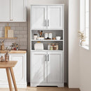 GarveeHome 67" Tall Storage Cabinet, Tall Bathroom Cabinet with 4 Doors and Adjustable Shelves, Freestanding Kitchen Pantry Cabinets, Cupboard for Living Room, Dining Room, Antique White by CozyNest Decor