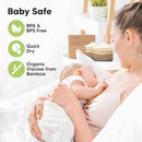 Organic Nursing Pads - 14 Washable Viscose Derived from Bamboo Breastfeeding Pads, Wash Bag, Reusable Breast Pads for Breastfeeding, Nipple Pads for Breastfeeding Essentials(Coffee, L 4.8") by TinyTreasures Baby Boutique