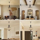 Modern Black Crystal Chandelier, 20 Inch Large Ceiling Pendant Light Fixture with 50'' Adjustable Hanging Chain, 5-Light Farmhouse Chandelier for Dining Room, Living Room, Bedroom, Entryway by CozyNest Decor