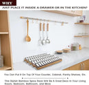 Bamboo Spice Rack Drawer Organizer - 8 Piece Set - 12" Wide, Combine Into 24" Rack (12" or 24") by CozyNest Decor