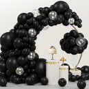 JOYIN 150 Pcs Black Balloons, Different Sizes 18 12 10 5 Inch Black Latex Balloon Arch Kit with Instruction for Birthday Party Graduation Wedding Holiday Decoration by TinyTreasures Baby Boutique