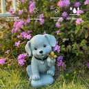 Solar Dog Statue Garden Decor with Butterfly Light – Waterproof Outdoor Yard Art for Patio, Lawn, Balcony for Patio, Balcony, Yard Ornament, Unique House Warming Garden Gifts Figurine Lights by GreenHaven Gardens