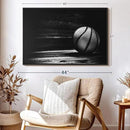 ElephantStock Basketball Wall Art - Horizontal Framed Canvas - 1-Piece Hallway Wall Decor - Photography sports Canvas Print - Black and Gray Decor for Wall - 40" X 27" by CozyNest Decor