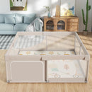 Mloong Baby Playpen with Mat, 59x59 Inches Extra Large Playpen for Babies and Toddlers, Indoor & Outdoor Activity Center, Safety Baby Fence by TinyTreasures Baby Boutique