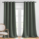 NICETOWN Blackout Bedroom Curtains & Drapes - Energy Saving Thermal Insulated Solid Grommet Light Blocking Draperies for Kids Room, Dark Mallard, 2 Panels, W52 x L108 by TinyTreasures Baby Boutique