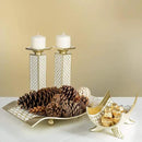 Creative Scents Schonwerk Diamond Lattice Decorative Bowl Table Centerpiece - Home Decor for Living Room, Centerpieces Table Decorations for Dining Room and Coffee Table by CozyNest Decor