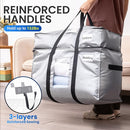 TAILI 2 Tier Extra Large Moving Bags, 2 Pack Silver Heavy Duty Totes For Storage with Visible Window, Wrap Around Handles, Storage Bags for Space Saving, Alternative to Moving Boxes by TinyTreasures Baby Boutique