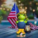 Garden Statues Frog with Solar Lantern, Outdoor Frog Figurine Decorations for Patio Yard Lawn Ornaments, Gifts for Mom/Grandma Birthday Housewarming by GreenHaven Gardens