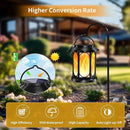 Solar Outdoor Lanterns Light Flickering Flame, Waterproof Outdoor Lanterns for Halloween Patio Garden Yard Deck Pathway, 4 Pack by GreenHaven Gardens