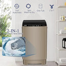 Full Automatic Washing Machine with LED Display, 17.7 lbs Portable Washer Drain Pump, 10 Programs & 8 Water Levels Selections, Ideal for RV, Camping, Apartment, Dorm, Gold