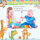 LovesTown Wooden Xylophone Musical Toy, 8 Rainbow Keys, 2 Mallets, Educational Instrument for Toddlers by TinyTreasures Baby Boutique