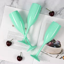 XUWAIDSGN Acrylic Champagne Flutes Toasting Glasses Unbreakable Mimosa Bar Reusable Wine Glasses Vintage Champagne Flutes Stemmed Drinking Cups 5.4 OZ for Christmas Birthday (24, Mint Green) by CozyNest Decor