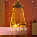 Canopy for Kids Bed with Stars, Crib Canopy with Dome, Elegant Net Hanging Fairy Girl Bed Canopy Princess Room Decoration Reading Nook Corner Curtain Fits Full Crib, Twin, Queen Play Castle Tent by TinyTreasures Baby Boutique