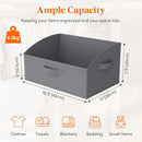 Lifewit Storage Baskets for Shelves, 6 Packs Non-woven Fabric Trapezoid Closet Organizer Bins with Handles, Foldable Clothing Containers Box for Clothes, Toy, Towel, Book, DVD, Hats, Medium-Grey by TinyTreasures Baby Boutique