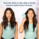 Crave Naturals Glide Thru Hair Brush - Detangler Brush for Curly, Straight, Wet or Dry Hair - Gentle Detangling Brushes for Adults, Kids, Toddlers - Hair Accessories for Women, 7.5"x3" - Blue by TinyTreasures Baby Boutique