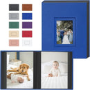 Popotop Photo Album 4x6 100 Pockets with Leather Hardcover Cover, Small Photo Album Holder Book with 50Pcs Pages for Family Travel Wedding Baby Gifts by TinyTreasures Baby Boutique