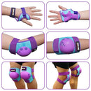 Youth/Kids Knee Pads Elbow Pads Wrist Guards Protective Gear Set for 3-15 Years Child Roller Skates, Skateboard, Cycling, Inline Skating, BMX Bike, Balance Bike, Scooter Riding and Other Outdoor Sports by TinyTreasures Baby Boutique