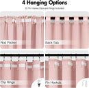 ANRODUO Light Pink Blackout Curtains for Girls Bedroom Living Room 84 Inches Long 2 Panels, Back Tab Rod Pocket Pinch Pleated Thermal Insulated Room Darkening Curtains, 52 x 84 Inch by TinyTreasures Baby Boutique