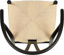 Tomile Solid Wood Wishbone Chair Y Chair Mid-Century Armrest Dining Chair, Hemp Seat (Ash Wood - Black with Natural seat.) by CozyNest Decor