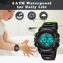 Kids Watch,Boys Watch for 3-15 Year Old Boys,Digital Sport Outdoor Multifunctional Chronograph LED 50 M Waterproof Alarm Calendar Analog Watch for Children with Silicone Band,Kids Gift by TinyTreasures Baby Boutique