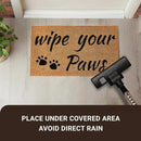 KANKUN Coco Coir Door Mat with Heavy Duty Backing, Welcome Doormat (17" x 30"), Doormat Entrance (Wipe Your Paws) by CozyNest Decor