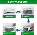 Bidtakay Fabric Storage Baskets for Shelves 3 Pack Large Storage Bins for Organizing Linen Collapsible Organizer for Closet-Deep Green by TinyTreasures Baby Boutique