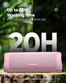 Bluetooth Speaker with HD Sound, Portable Wireless, IPX5 Waterproof, Up to 20H Playtime, TWS Pairing, BT5.3, for Home/Party/Outdoor/Beach, Stocking Stuffers, White Elephant Gifts for Adults (Pink) by TinyTreasures Baby Boutique