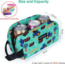 Cerbonny Small Cooler Bag Freezable Lunch Bag for Work School Travel,Small Lunch Bag,Small Insulated Bag For Kids/Adults,Freezer Lunch Bags,Mini Lunch Bag Fit For Yogurt,Suit for 3+(green vehicle) by TinyTreasures Baby Boutique