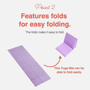Folding Yoga Travel Pilates Mat Foldable Easy to Carry to Class Beach Park Tear resistant Travel Picnics 4mm Thick 9 Colors by TinyTreasures Baby Boutique