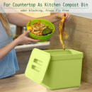 LALASTAR 1.8 Gallon Hanging Trash Can, Green, Plastic, Compost Bin Indoor Kitchen Sealed, Small Trash Can with Lid, Mountable by GreenHaven Gardens